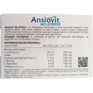 Ansiovit no stress 30 compresse Pharmalife 2