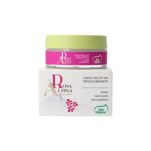 Crema viso 24h riequilibrante rosa alpina alta natura