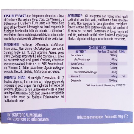 Cistifit fast 10 bustine fitobios retro