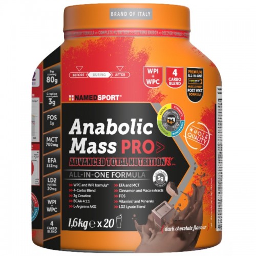 Anabolic Mass Pro Named sport 1600 grammi chocolate